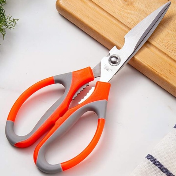 2 pc Multifunctional Scissors, Ultra Sharp Stainless Steel Kitchen Scissors NEW - Picture 1 of 6